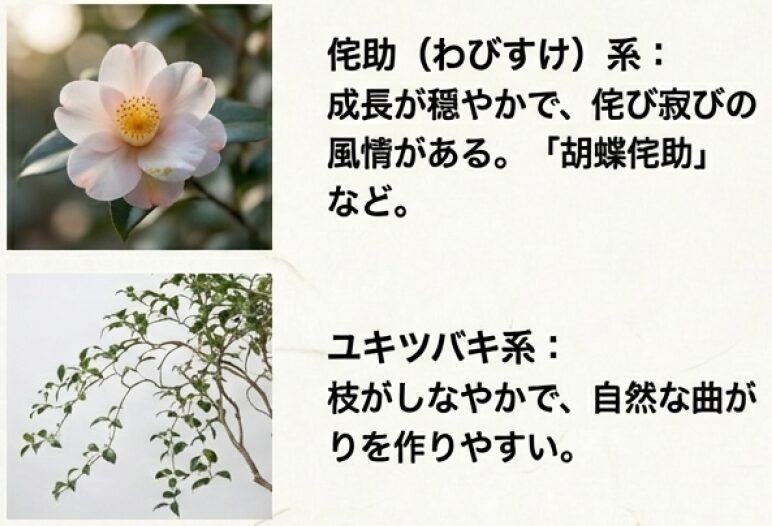 初心者におすすめの椿盆栽の品種系統（侘助・ユキツバキ）と苗選びのチェックポイント